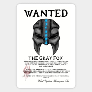 Gray Fox Wanted Poster Magnet